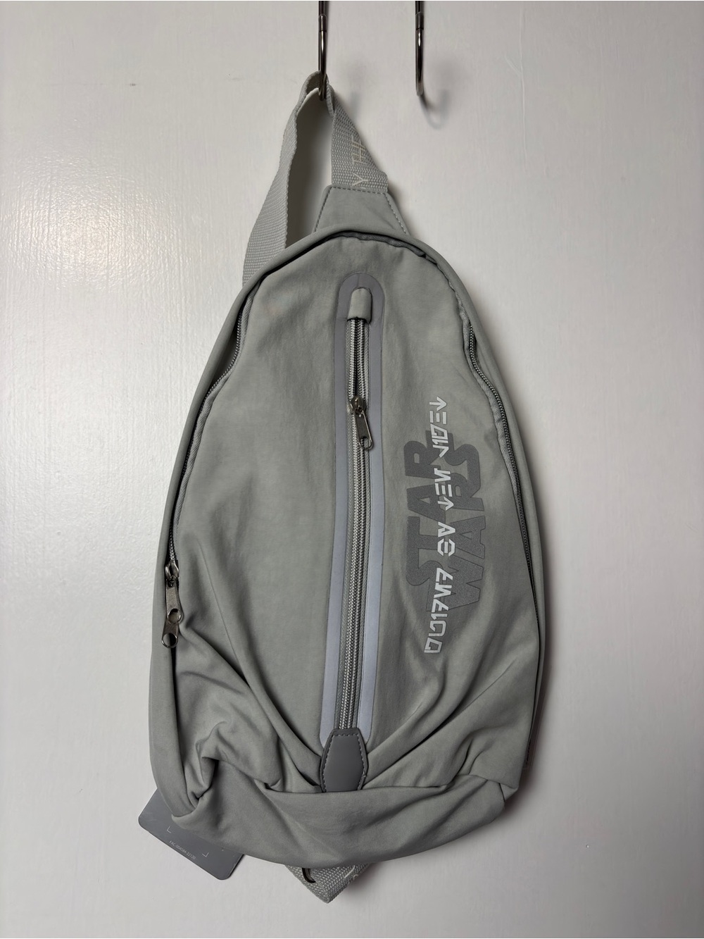 Disney Star Wars Unisex Gray Sling Crossbody Bag NEW